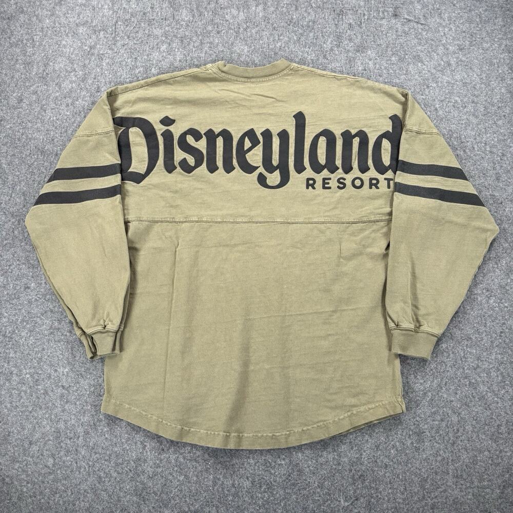 Disneyland Resort Spirit Jersey Size Small Olive Green Puff Print Shirt